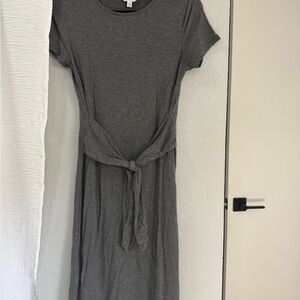 Time and Tru Charcoal Midi Dress